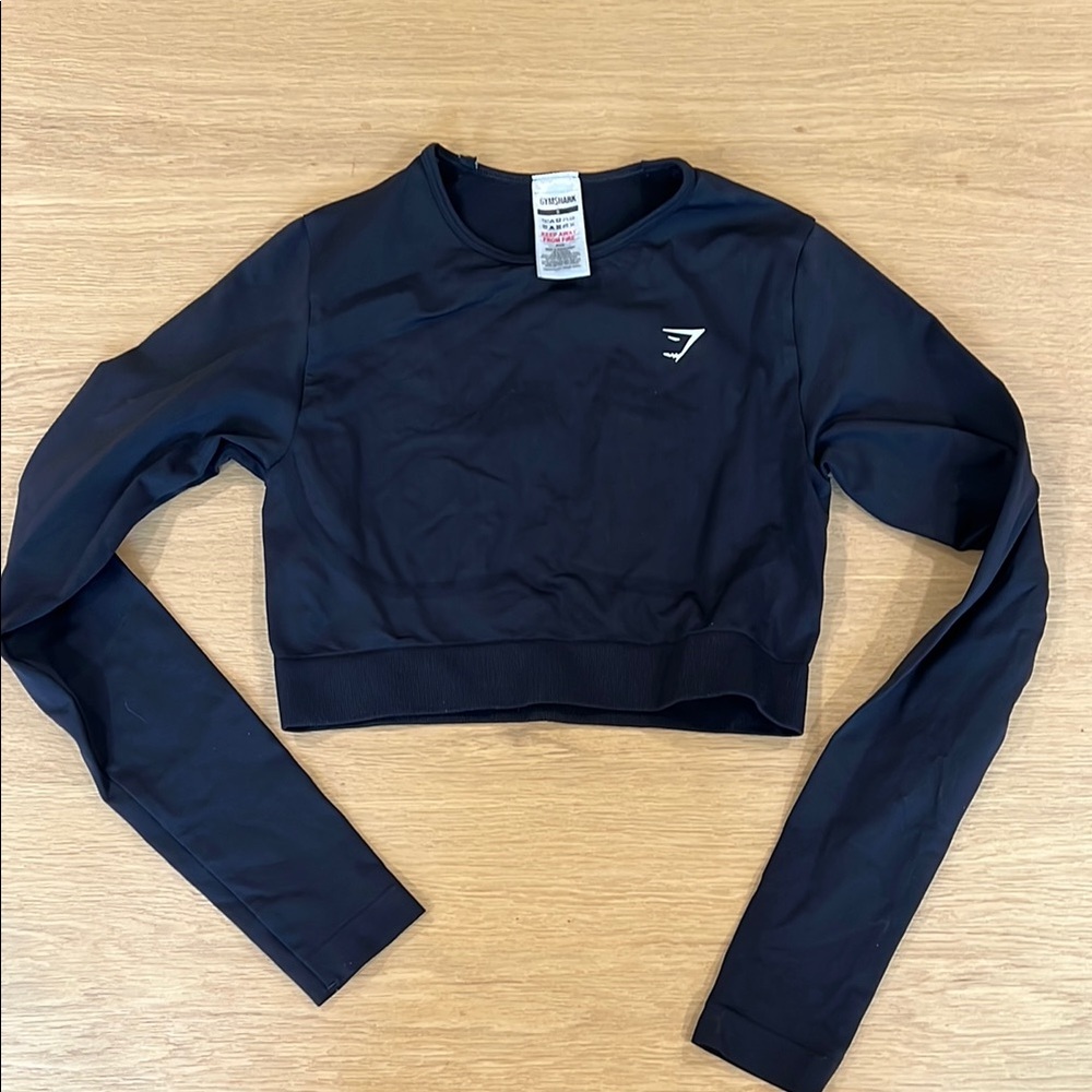 Gymshark Women's Black Long Sleeve Crop Top